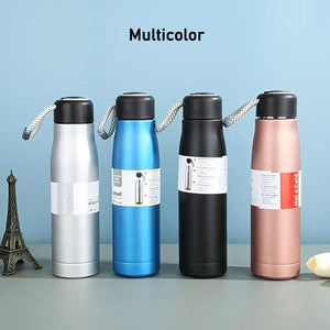 Multicolor double wall vacuum insulated water bottle perfect for keeping drinks hot or cold