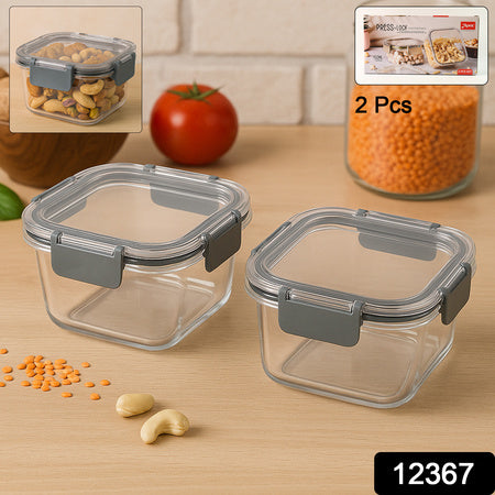 Press N Lock Airtight Food Storage Container Set (2pc450ml)