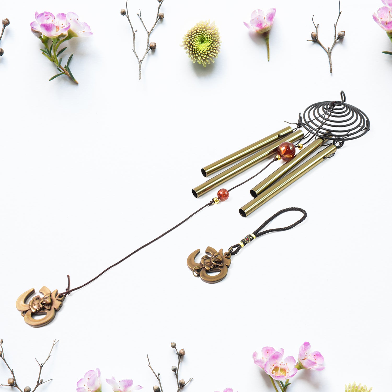 Dragonfly wind chimes outdoor with metal tubes and decorative accents for garden charm