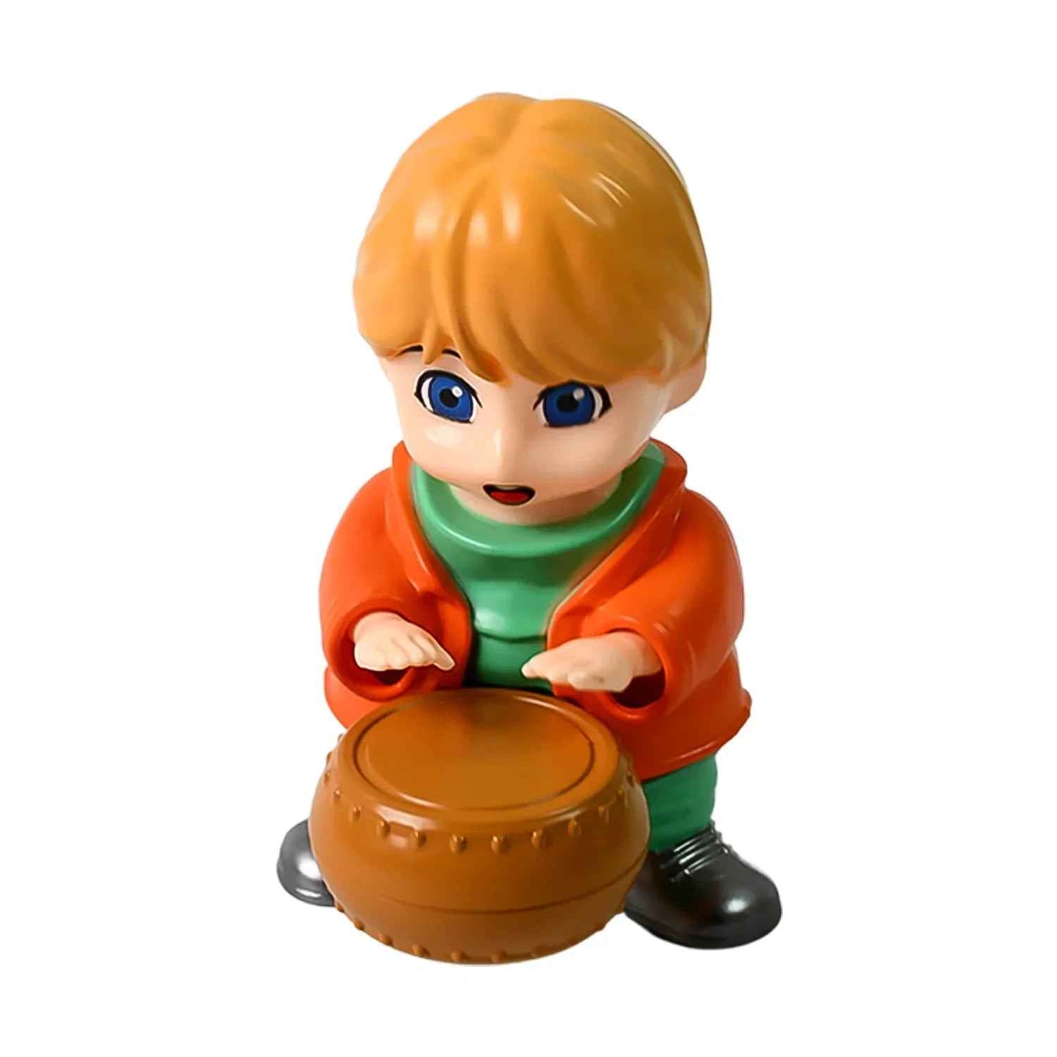 Drummer car air freshener in a playful design featuring a child drummer with a brown drum