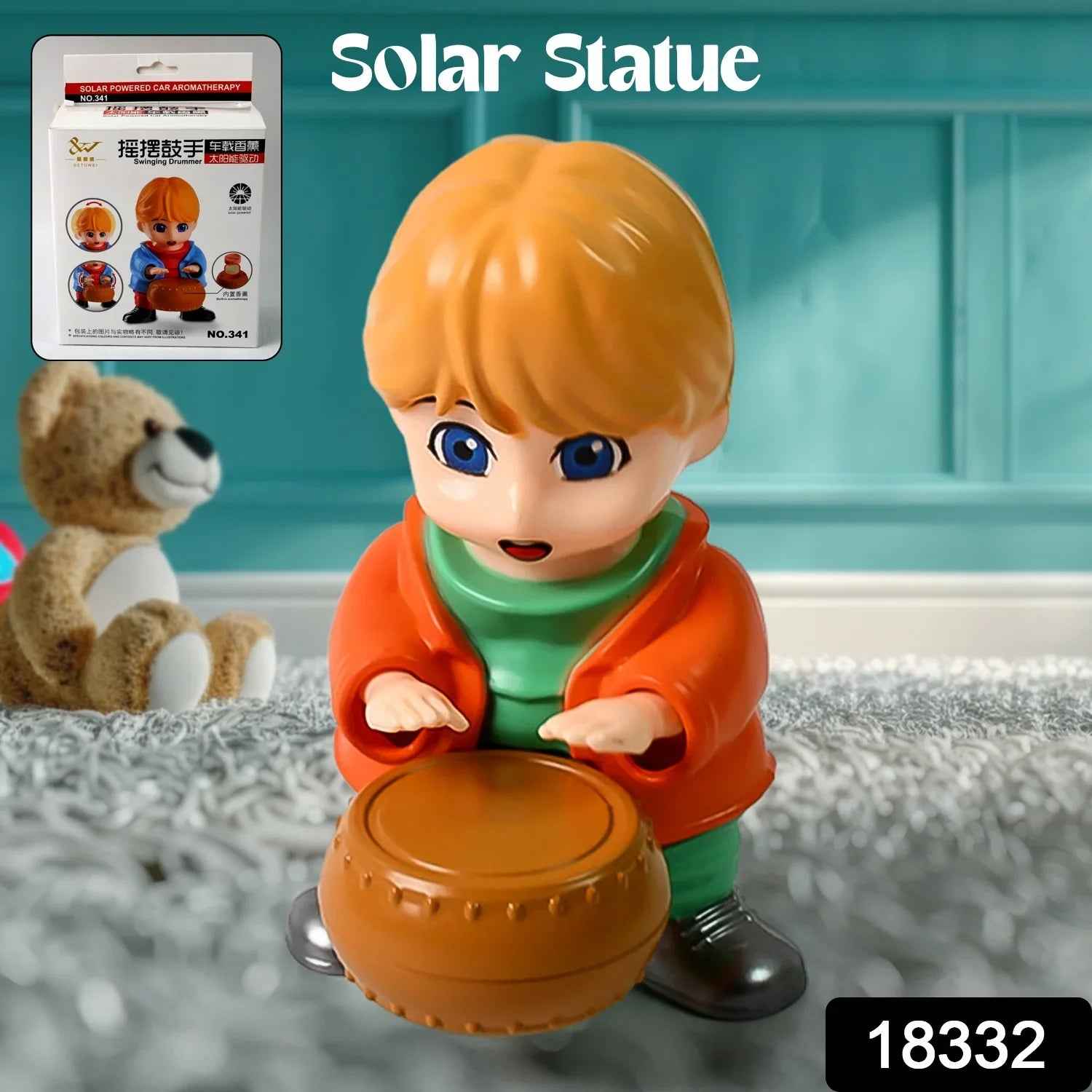 Cute drummer car air freshener in vibrant colors, perfect for adding charm to your vehicle decor