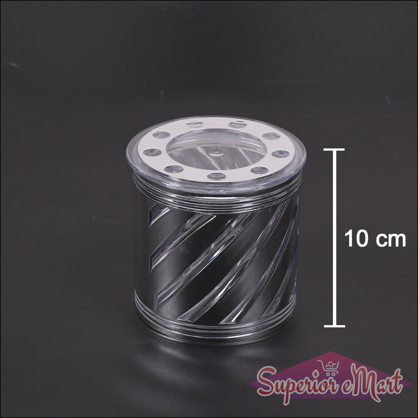 Airtight dry fruit storage container with a stylish design and clear lid for easy visibility