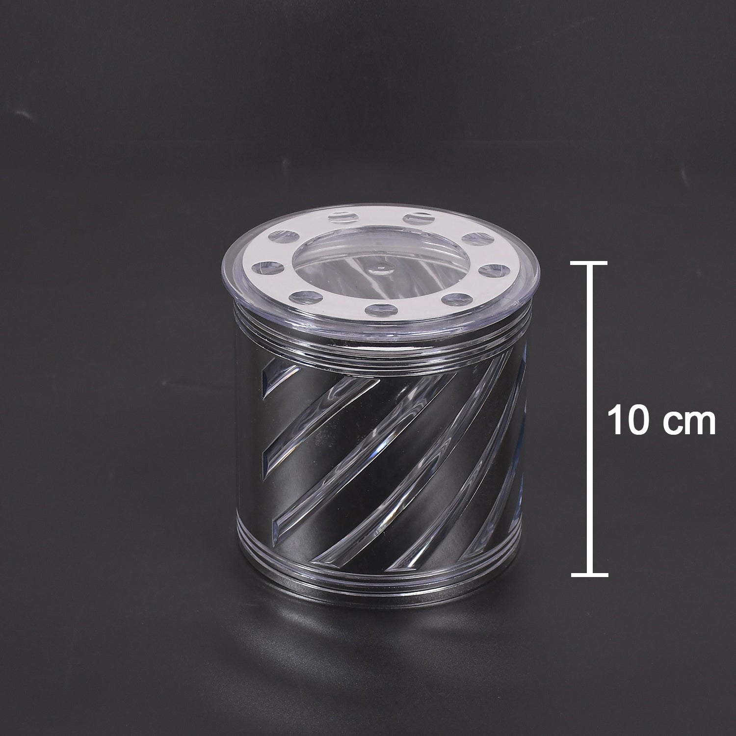 Airtight dry fruit storage container with a stylish design and clear lid for easy visibility