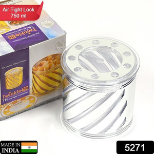 Twinkle 750 ml dry fruit storage container airtight with twist design and air-tight lid