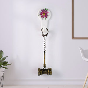 Elegant wall-mounted key holder with durable metal keychain for stylish home decor organization
