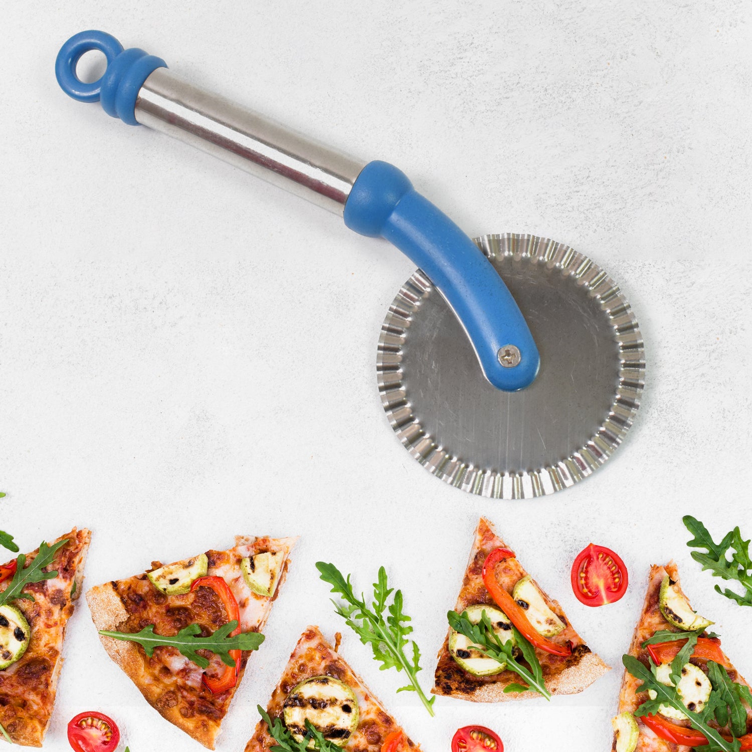 Multi Purpose Use Curly Pizza Cutter | Pastry Cutter | Sandwiches Cutter (1 Pc)