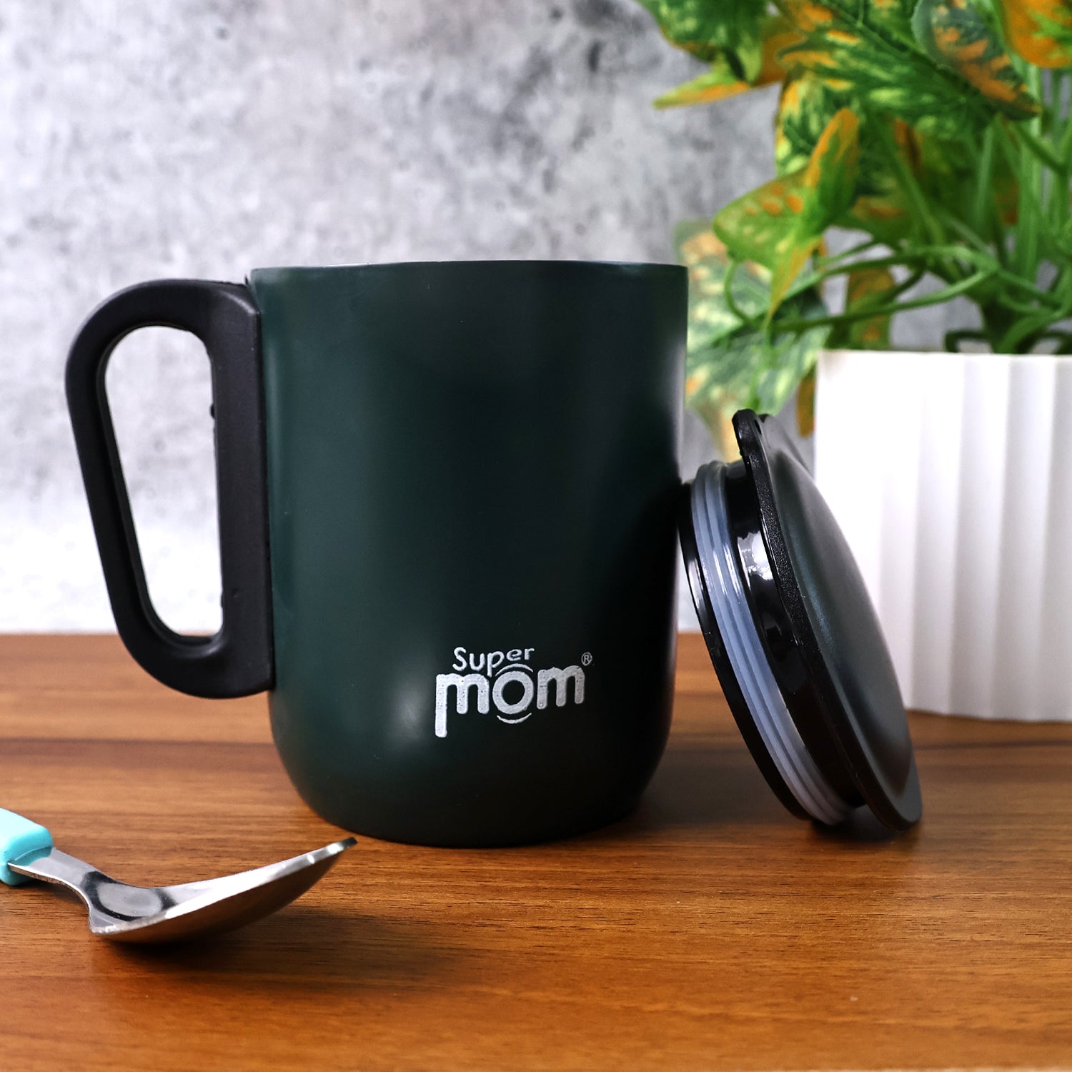 Insulated Mug With Lid Approx 300ml (1 Pc)