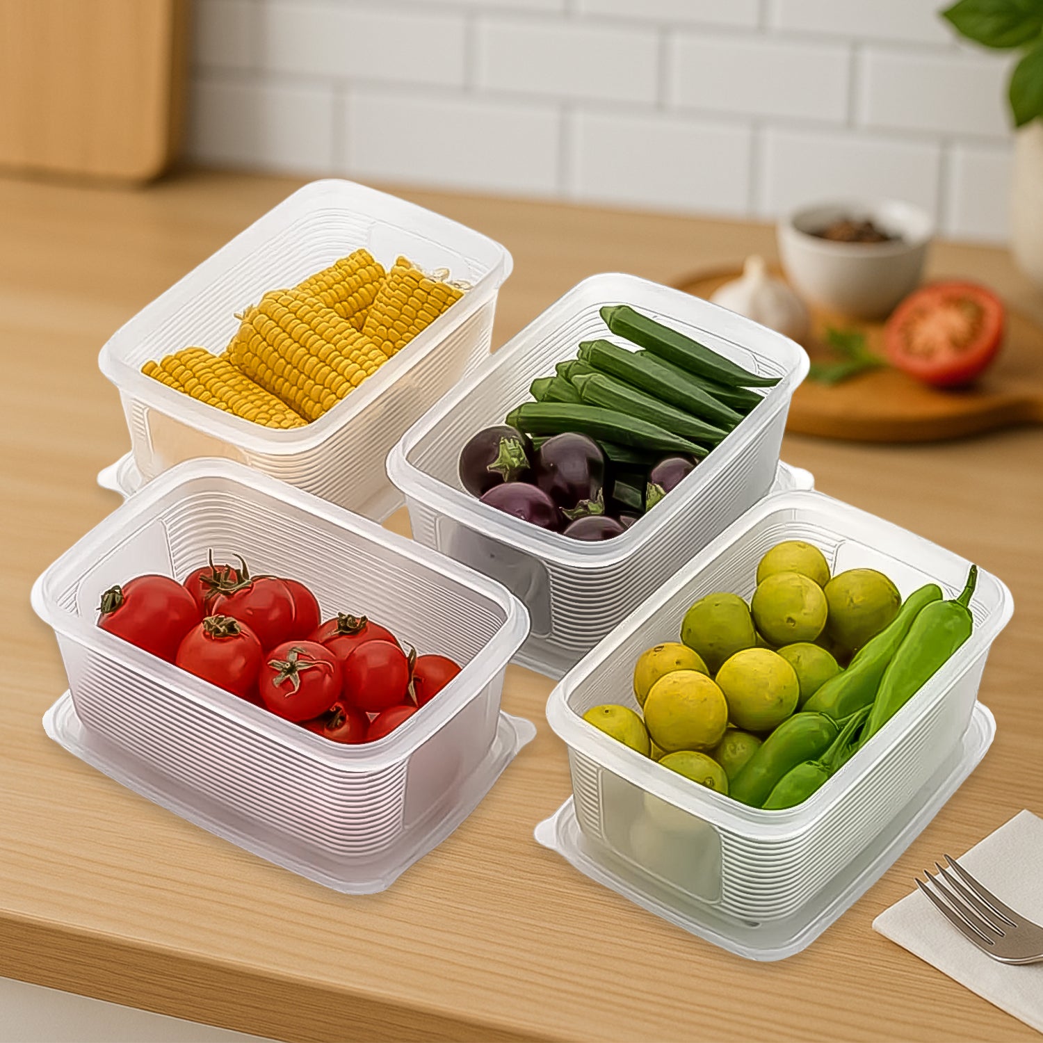 6 Pcs Multipurpose Food Storage Container Set