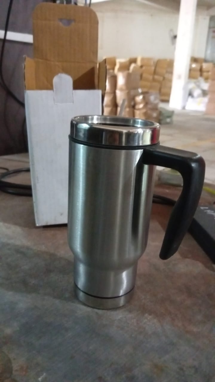 Stainless Steel Coffee Mug (1 Pc / With lid & Handle) - 13161_ss_coffee_mug_n_handle_no8