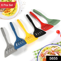 Multipurpose Silicone Spoon, Silicone Basting Spoon Non-Stick Kitchen Utensils H - 5655_silicone_turner_spatula_6pc_no40