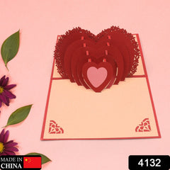 3D पॉप-अप ग्रीटिंग कार्ड (1 पीस): जन्मदिन, प्यार, क्रिसमस - 4132_3d_love_heart_card