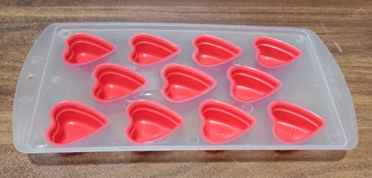 Silicone Mold Ice Cube Tray Creative Sweet Multi Type Ice Tray Buckets, Ice Cube - 5707_heart_shape_ice_tray_1pc