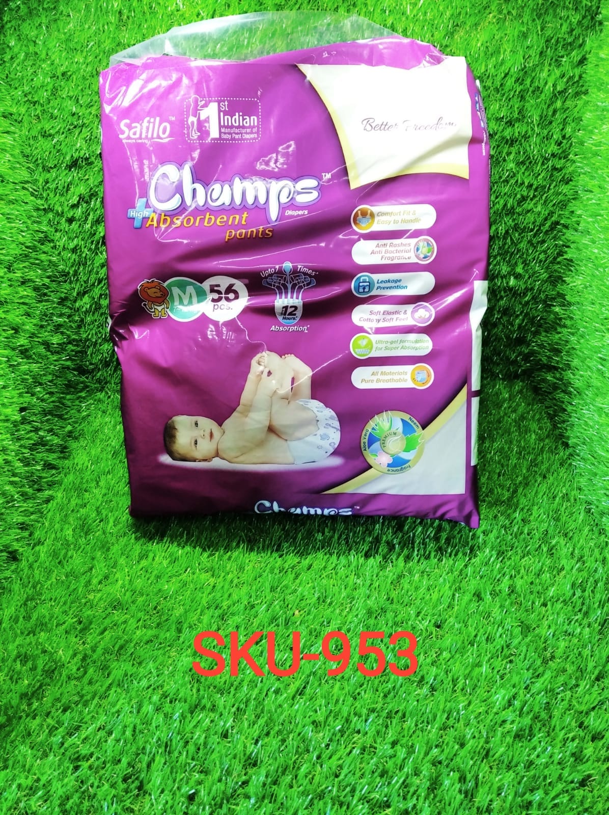 Champs High Absorbent Pant Style Diaper Small, Medium and Large Size Dia - 0951_small_60