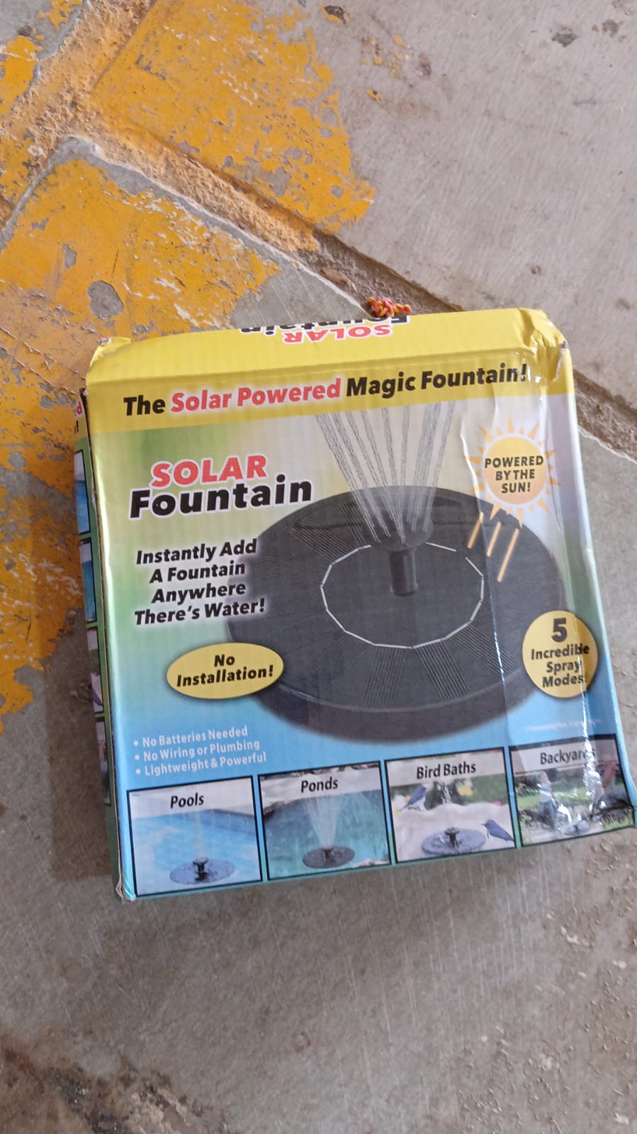 Fast Fountain by Pocket Hose - Solar-Powered - Instantly Adds a Water Feature Vi - 8603_solar_floating_water_fountain