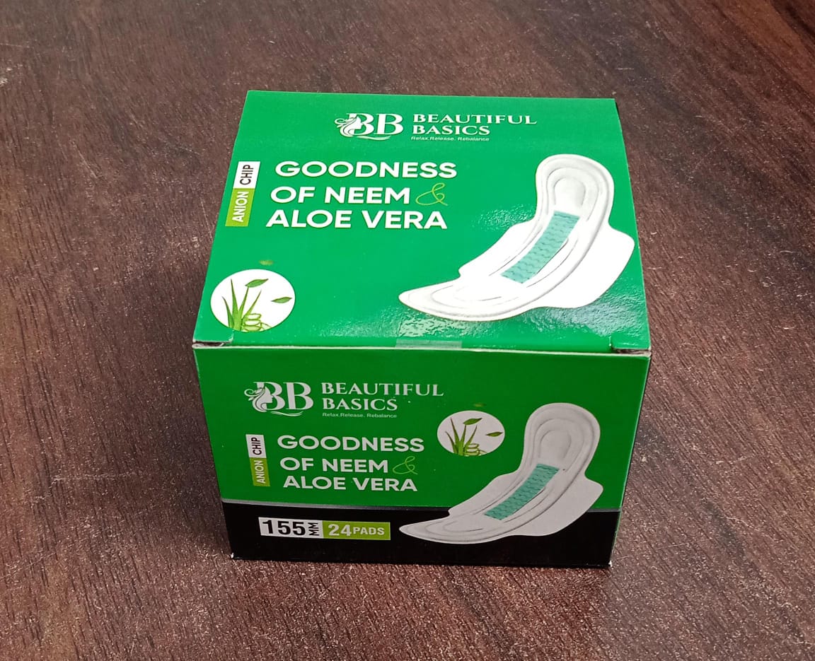 Sanitary Pads for Women With Goodness of Neem & Aloe Vera | Ultra Thin | Leakage - 0984_aloevera_sanitary_pads_24pads