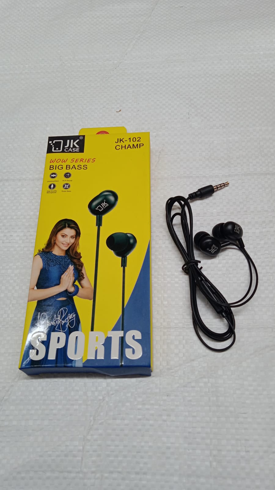 Sport Wired Earphone with Mic (1 Pc) - 13424_sport_wired_earphone_jk102