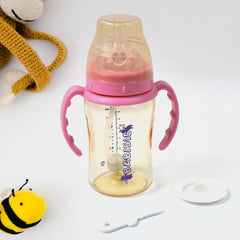 Plastic Baby Feeding Bottle With Handles  Straw (220 Ml  1 Pc) - Superior eMart