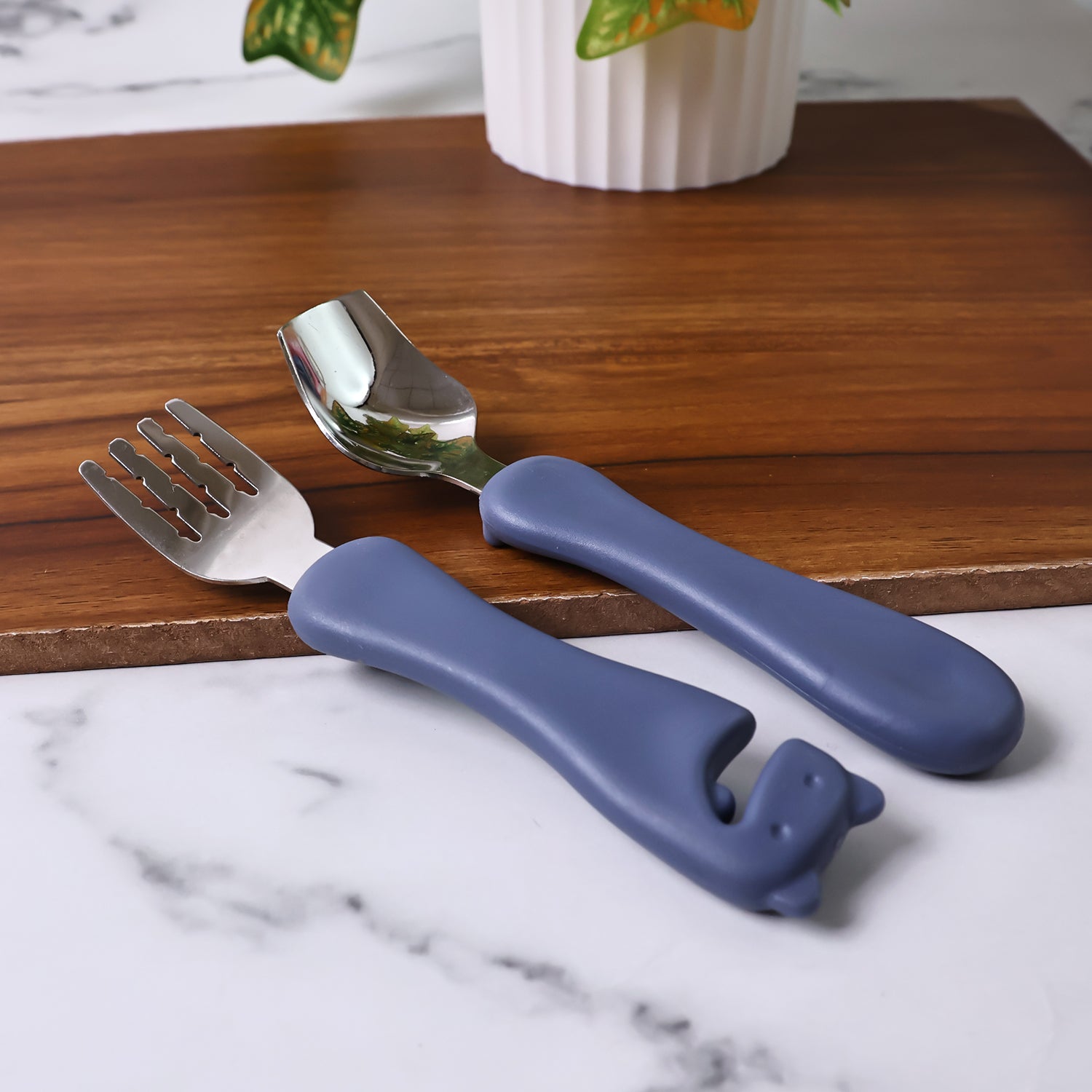 Foodie Stainless Steel Spoon N Fork (2 Pc Set)