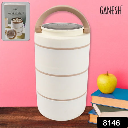3 Layer Portable Lunch Box Stainless Steel Airtight Leak-Proof Lunch Box for Office, School, Picnic: Color May Vary