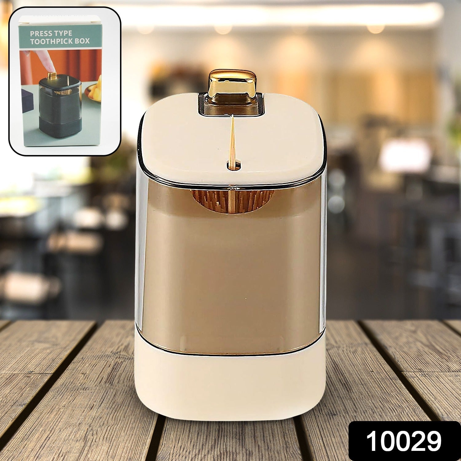 Toothpick Holder Dispensers, Automatic Toothpicks Container, Toothpicks Storage  - 10029_toothpick_holder_dispenser_1pc