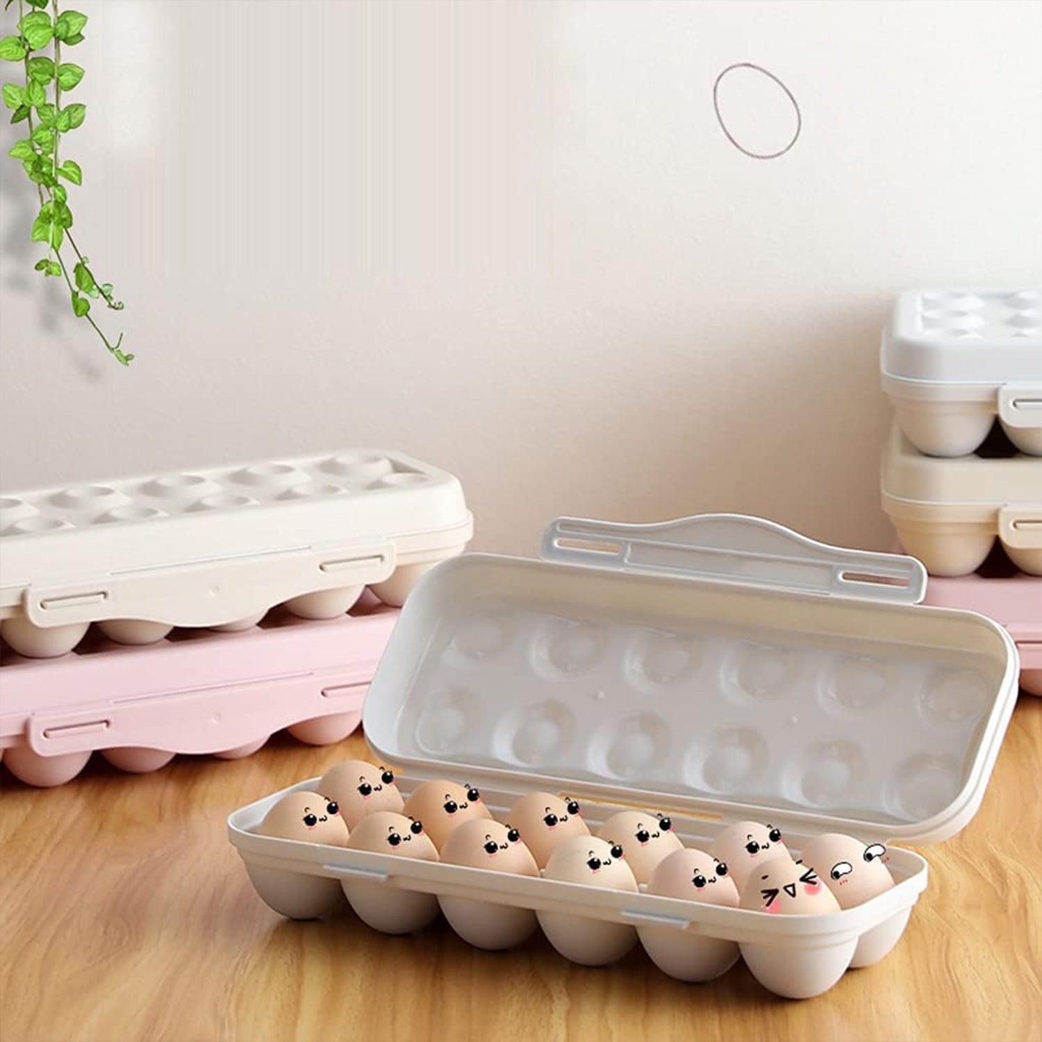 Superior eMart 18 grid egg holder for fridge with a cute design for storing eggs securely