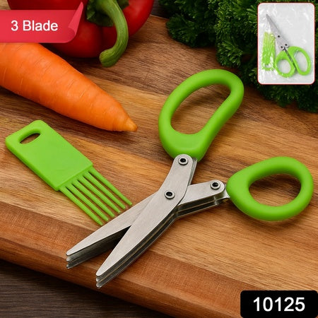 3-blade Multipurpose Kitchen Scissors With Cleaning Comb