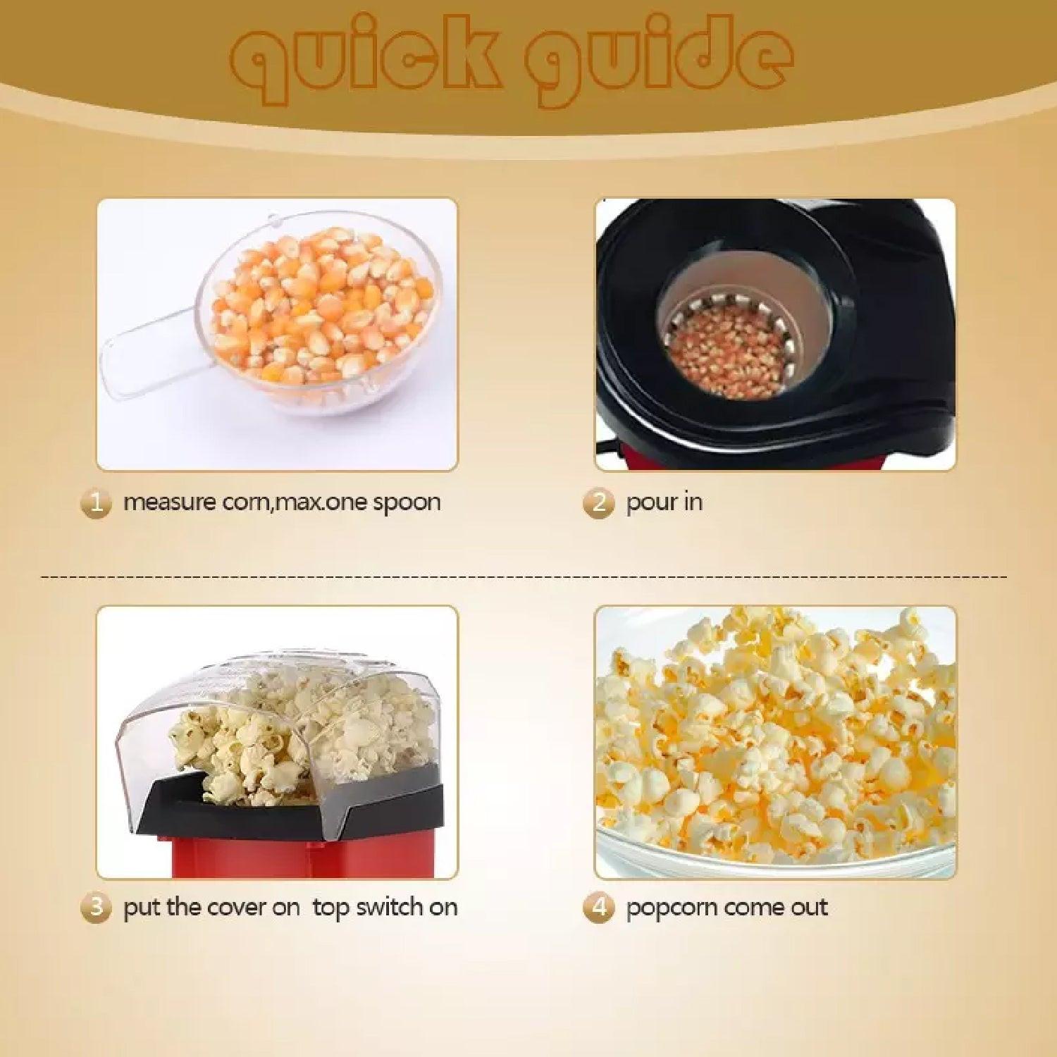 Step-by-step guide for using an electric popcorn maker machine to make fresh popcorn