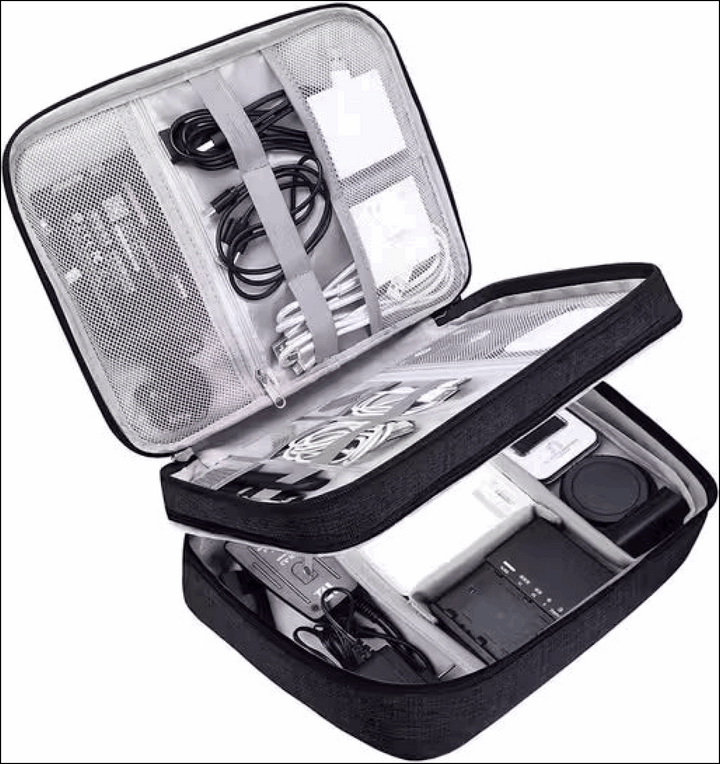 Electronics Accessories Organizer Bag Universal Carry Travel Gadget Bag for Cables Plug and More Perfect Size Fits