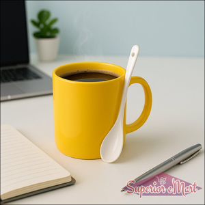 Elegant Ceramic Mug With Matching Spoon - Superior eMart
