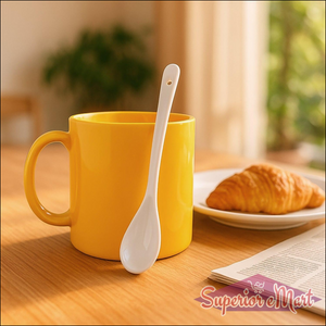 Elegant Ceramic Mug With Matching Spoon - Superior eMart