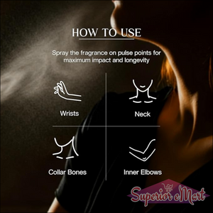 Fragrance guide: spray on pulse points (wrists, neck, collar bones, inner elbows) for maximum impact and longevity.