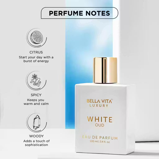 BELLAVITA White Oud ,Long Lasting,Unisex Eau de Parfum - 100 ml  (For Men & Women)