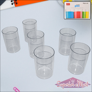 Set of six unbreakable glass set for everyday use, perfect for home or kitchen enjoyment