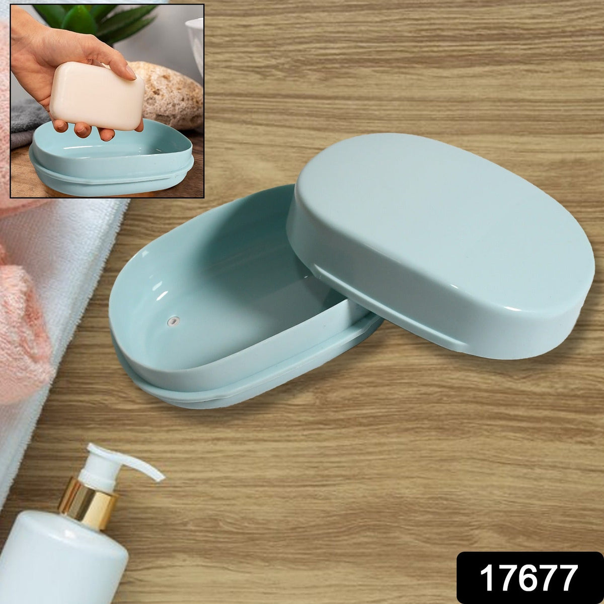 Soap Container, Soap Box Household Kitchen and Bathroom Can Use PP Material Drai - 17677_plastic_soap_box_1pc