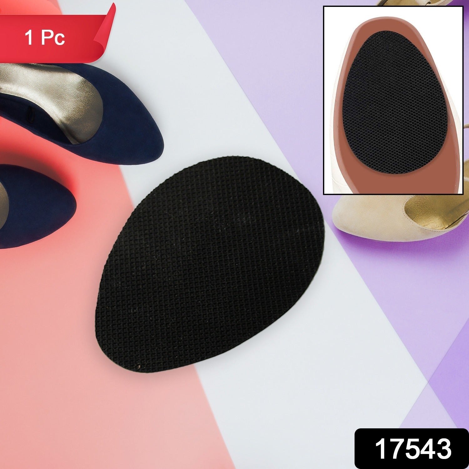 Non-Slip Shoe Pads, Rubber Shoe Sole Protector Pads, Self-Adhesive Shoe Grips Pa - 17543_shoe_sole_protector_pad_1pc