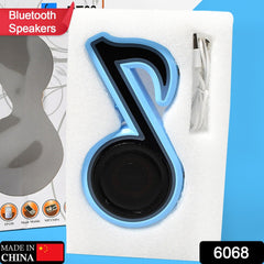 Mini Portable Music Note Shape Speaker Subwoofer Colorful Musical Note LED Light - 6068_music_note_bt_speaker