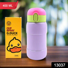 Duck Stainless Steel Water Bottle 400 ML (1 Pc / Mix Design) - 13037_ss_duck_water_bottle_400ml_no1