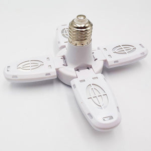 Innovative fan blade LED bulb with adjustable arms for optimal lighting in any room