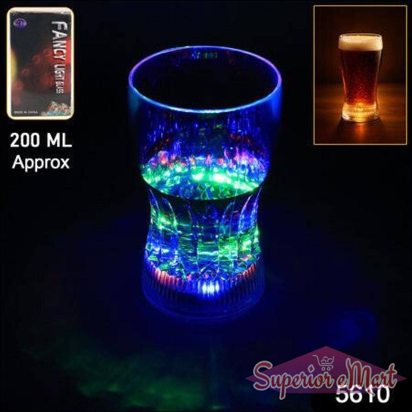 Fancy Light Srinking Glass 200 ml (1 Pc) - Superior eMart
