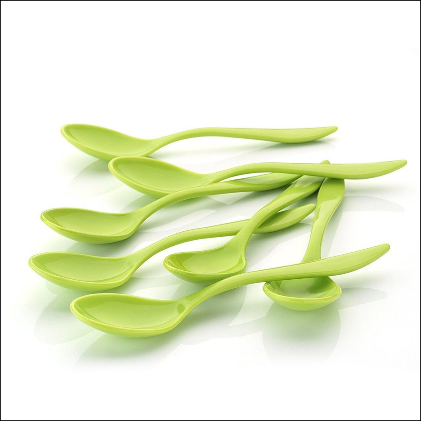 Fancy serving spoon set in vibrant green for elegant dining and entertaining