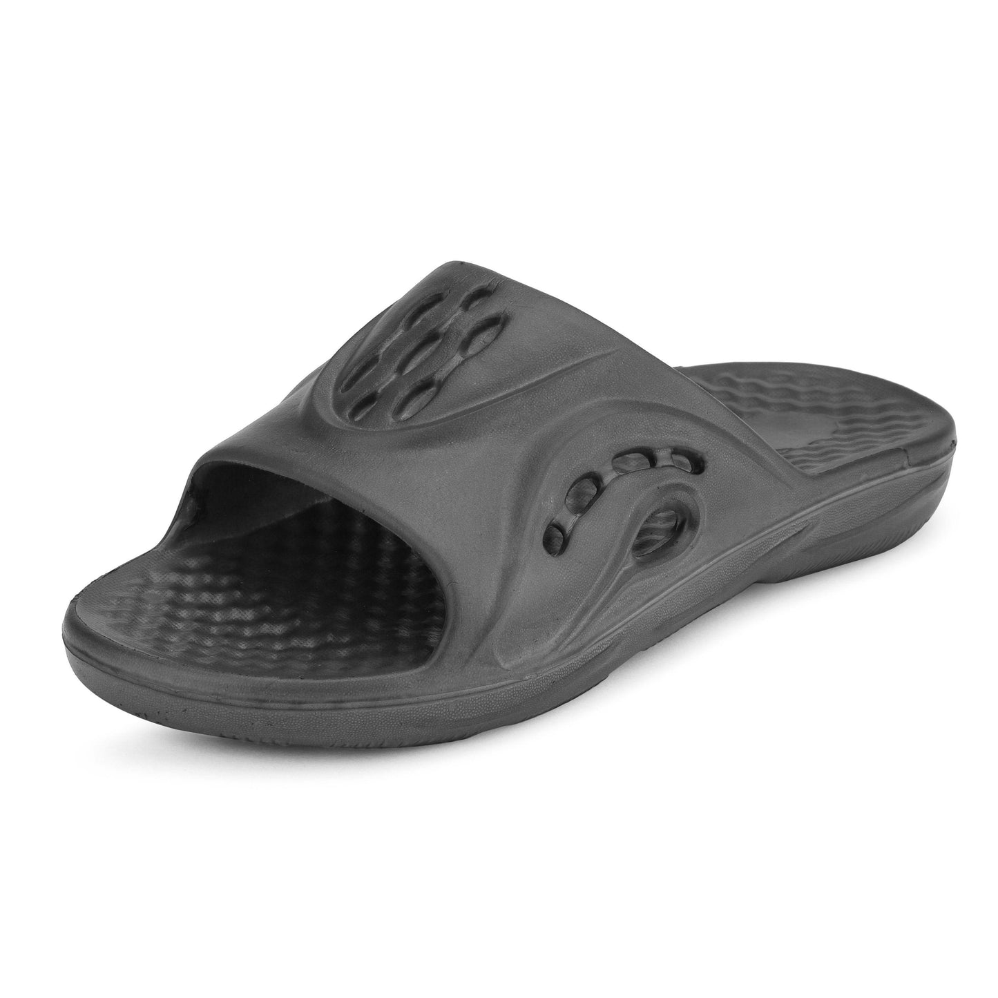 Fashionable Men's Slip-On Grey Sandals with Comfortable Open-Toe Design