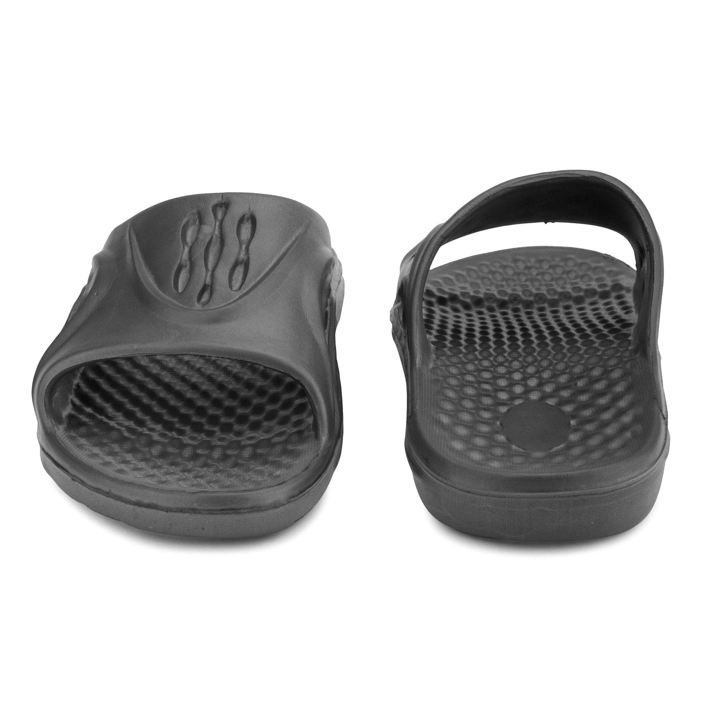 Fashionable Men's Slip-On Grey Sandals with Mesh Design for Comfort and Style