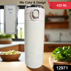 Smart Vacuum Insulated Water Bottle with LED Temperature Display, Cold & Hot | L - 12971_mix_temperature_bottle_420ml_no2