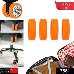 Luggage Wheel Covers, 4 Pcs Luggage Wheel Covers For Suitcase, Reduce Noise For  - 7581_wheel_protection_cover_4pc