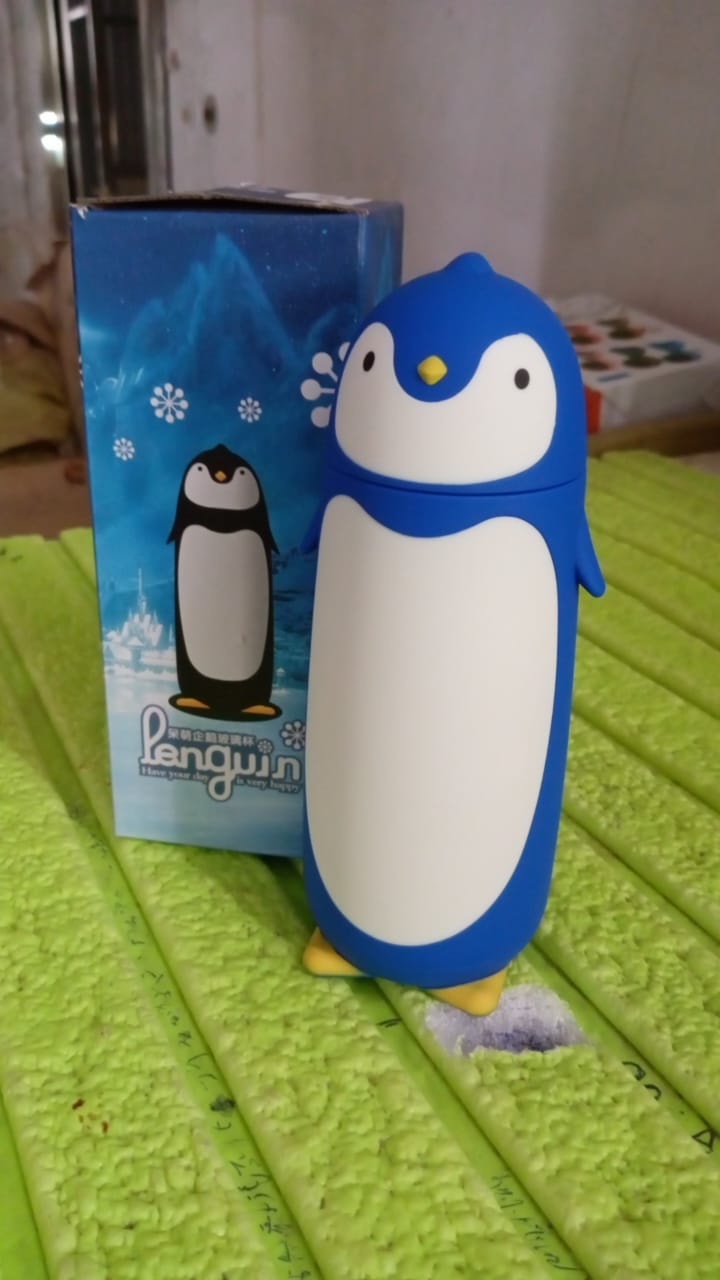 Penguin Water Bottle Penguin Cartoon Water Bottle Funny Travel Mug Insulated, In - 13193_penguin_glass_water_bottle_300ml