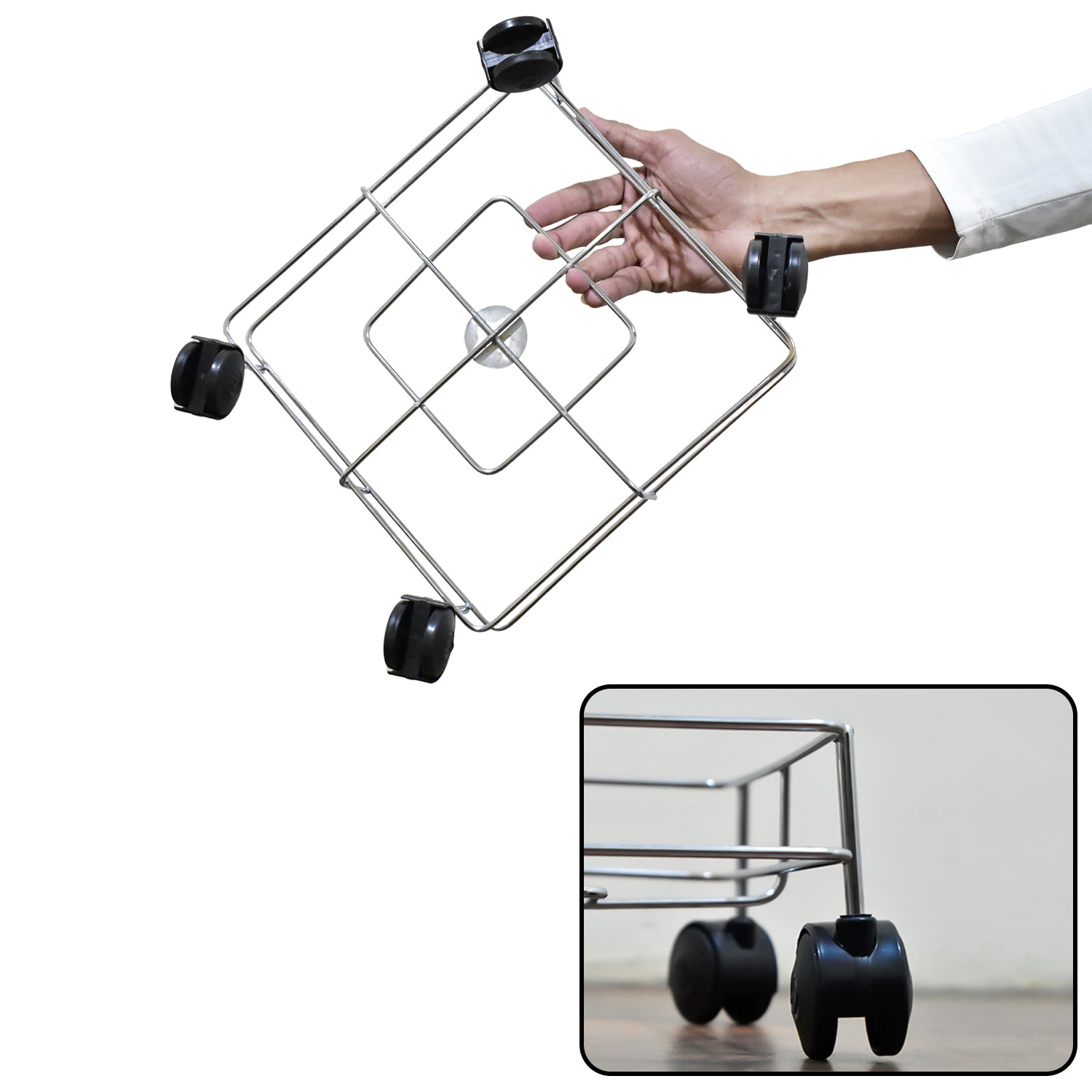 Square Oil Stand For Carrying Oil Bottles And Jars