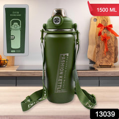 Stainless Steel Water Bottle with Straw, Strap & Handle  Vacuum Insulated Thermo - 13039_vacuum_ss_water_bottle_1500ml