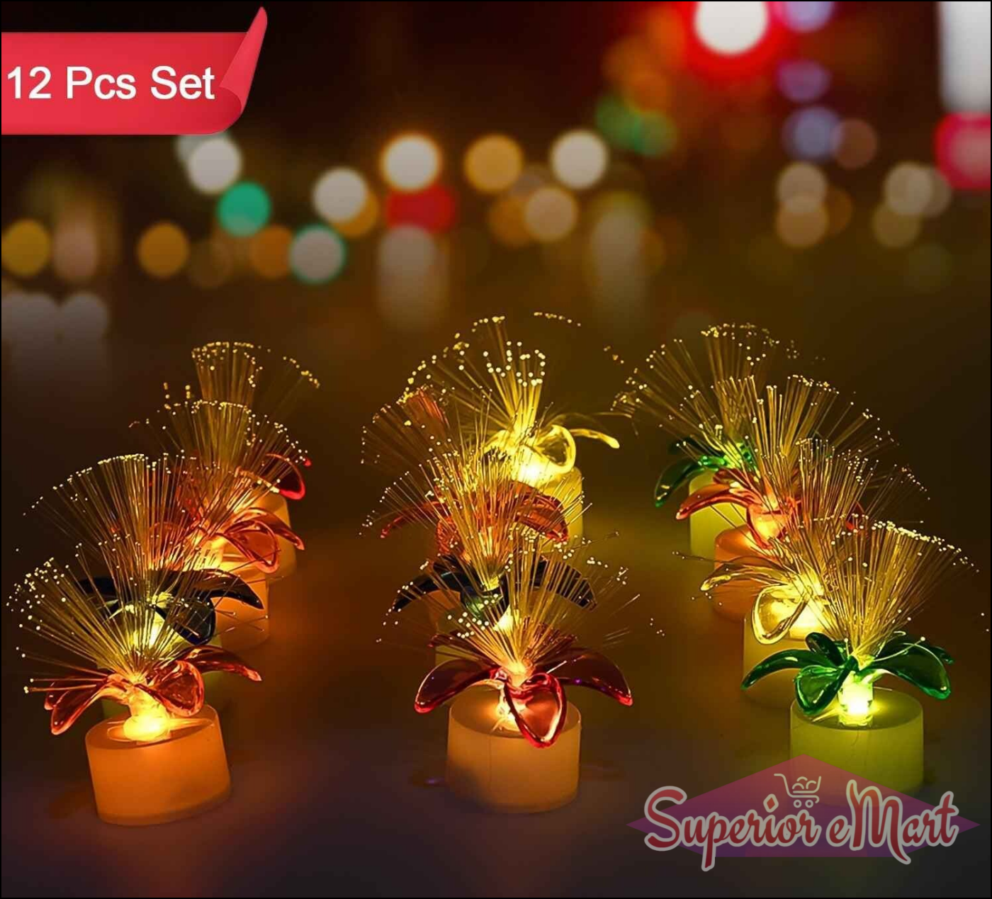 Fiber Optic Centerpieces Decor 12 Pcs - Superior eMart