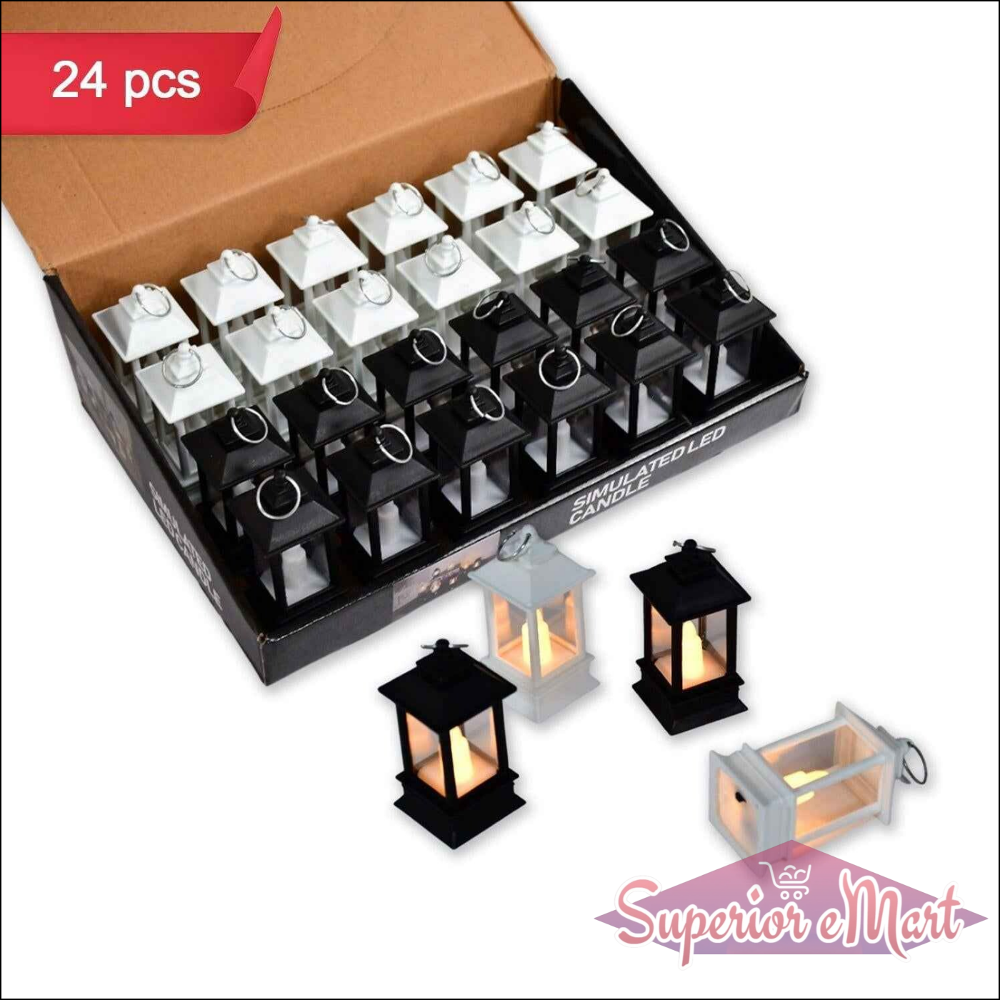 Flameless Candle Lantern 24 pcs - Superior eMart