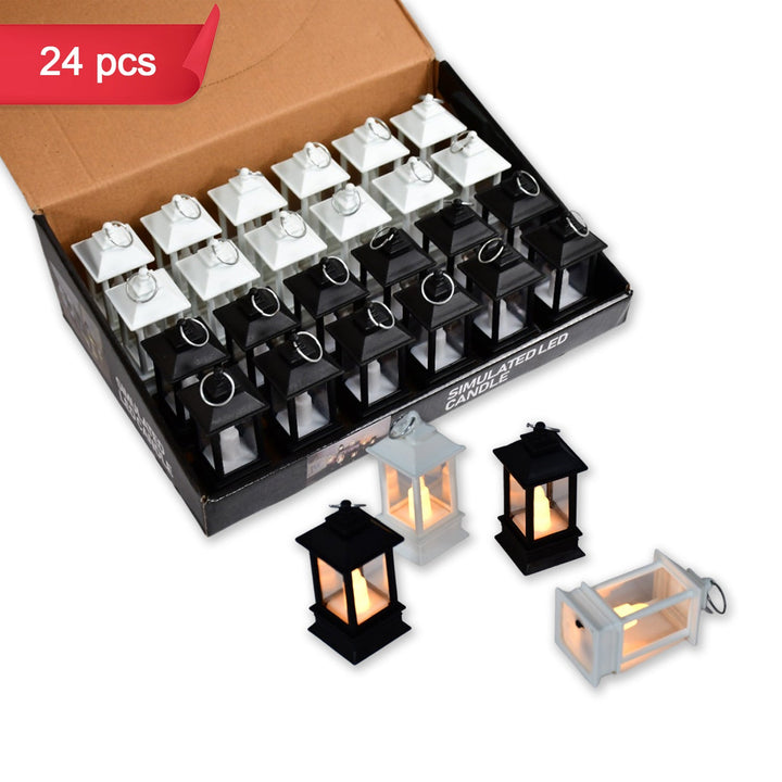 Flameless candle lantern pack of 24 colored lanterns for home decor and ambiance lighting